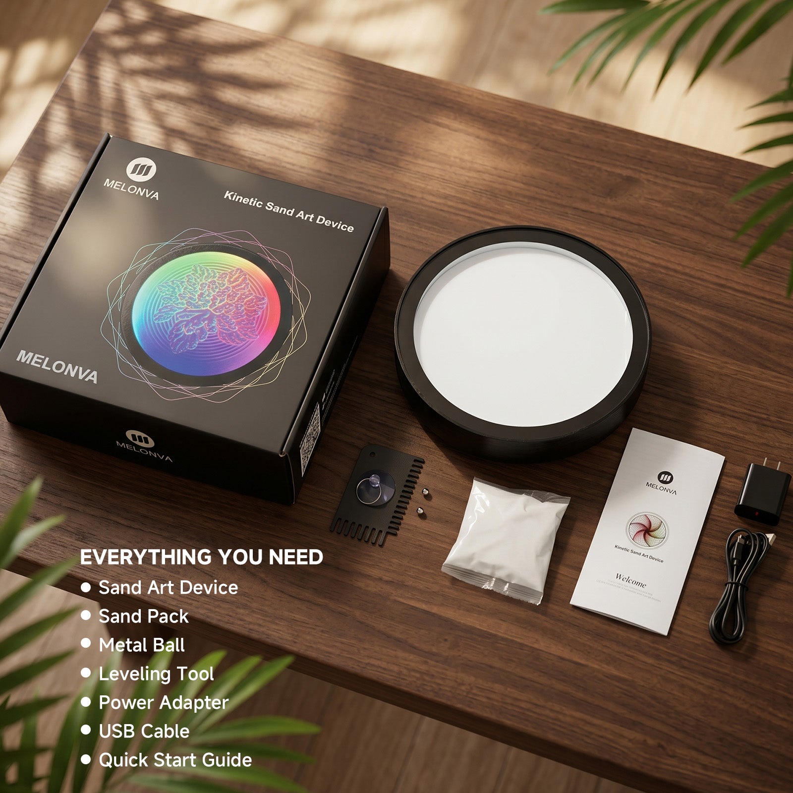 MELONVA product package and accessories